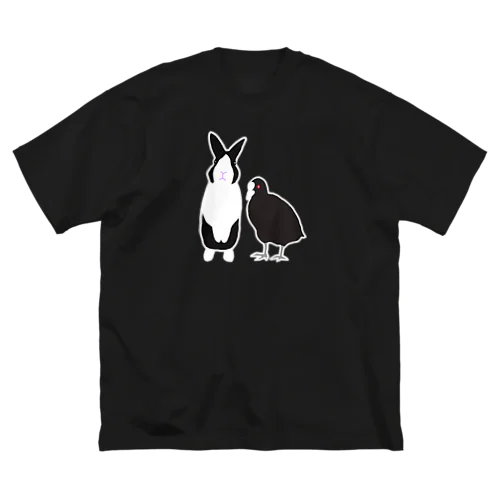 ダッチうさぎ(立)とオオバン Big T-Shirt