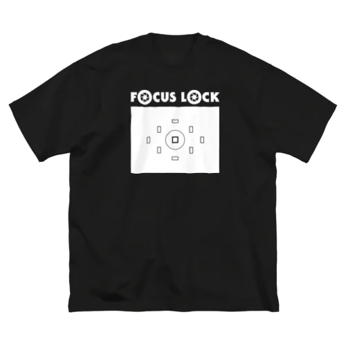 写真用語　フォーカスロック ☆黒ボディ ビッグシルエットTシャツ