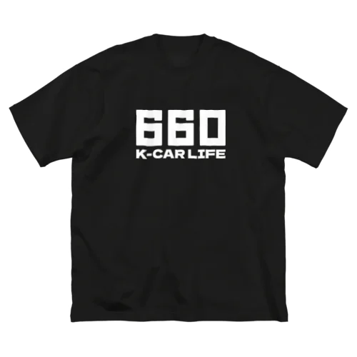 660軽カーライフ 軽自動車 ホワイト ビッグシルエットTシャツ