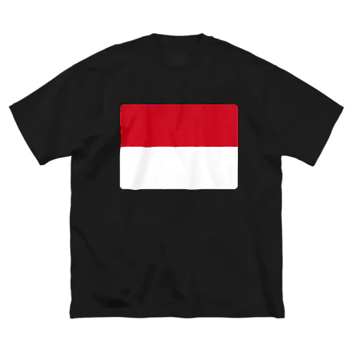 モナコの国旗 ビッグシルエットTシャツ