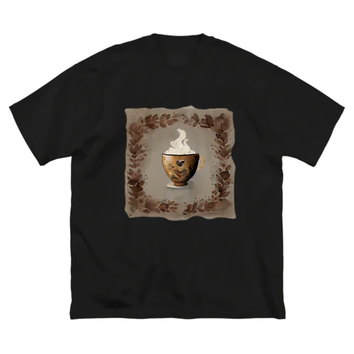 A richly decorated coffee-inspired T-shirt design ビッグシルエットTシャツ