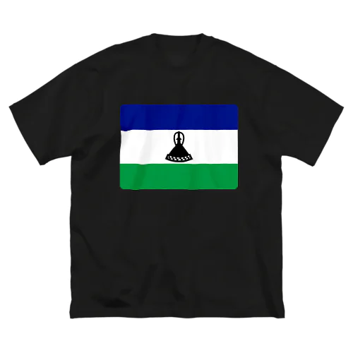 レソトの国旗 ビッグシルエットTシャツ