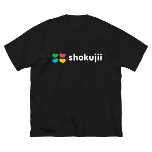 shokujii ブラック ビッグシルエットTシャツ