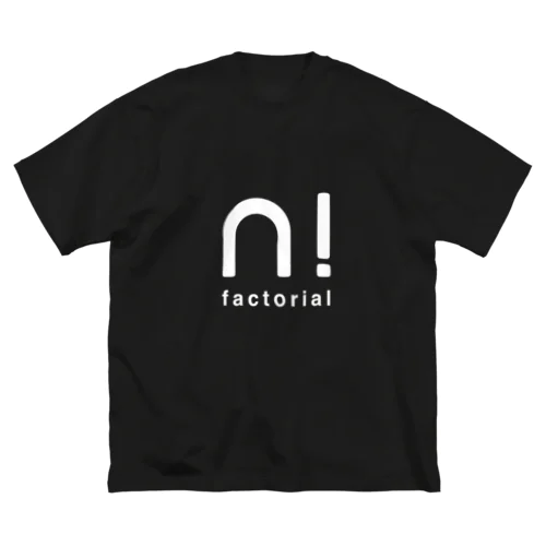 n! white LOGO ビッグシルエットTシャツ