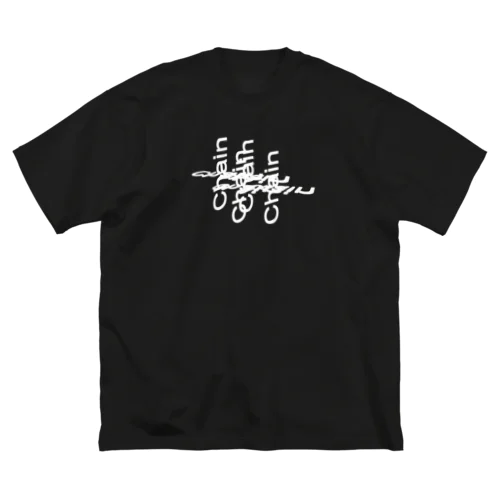 ChainバグTシャツB（白プリント） Big T-Shirt