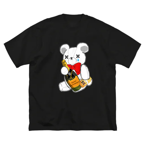 SAKEくま champagne ビッグシルエットTシャツ