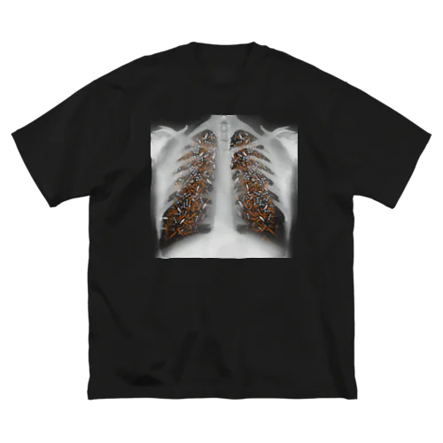 Smoking is addictive ビッグシルエットTシャツ