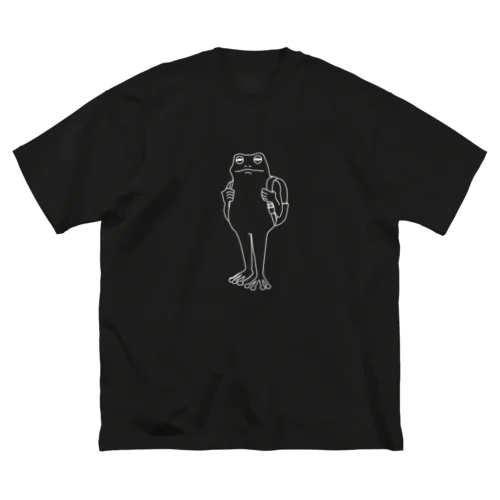 これからカエルくん（白インク） ビッグシルエットTシャツ