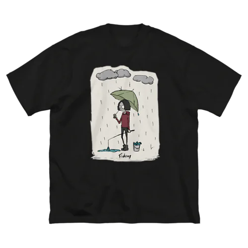 雨を釣る Big T-Shirt