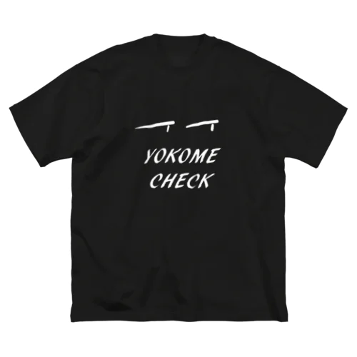 yokome　check ビッグシルエットTシャツ