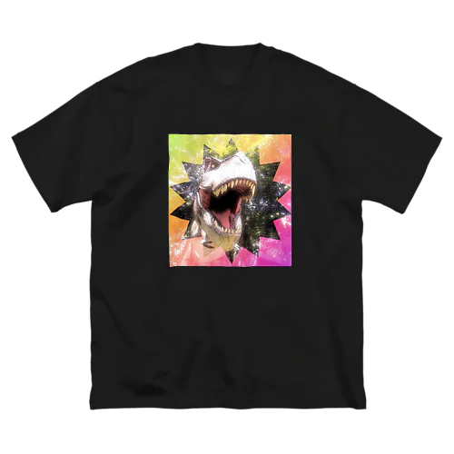 FUNKY なダイナソー。バックプリント付き ビッグシルエットTシャツ