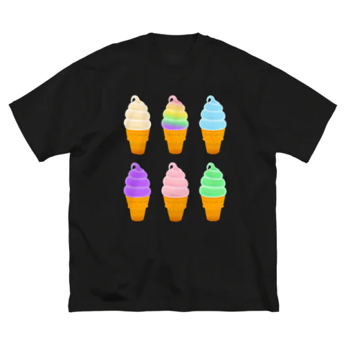 🍦光るソフトクリーム×6 ビッグシルエットTシャツ