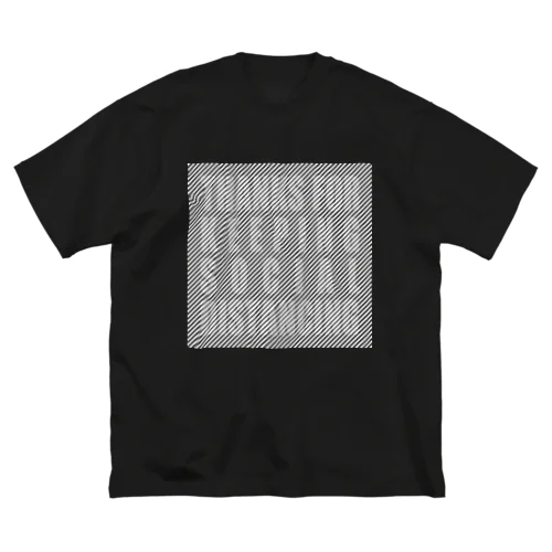 離れると読めるTシャツ/READ AWAY <濃色用> ビッグシルエットTシャツ