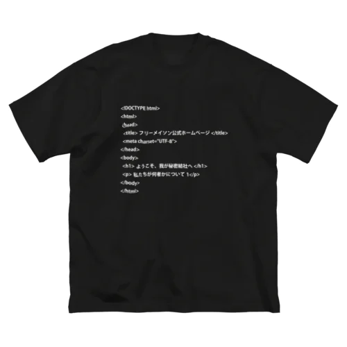 HTML例文 ビッグシルエットTシャツ