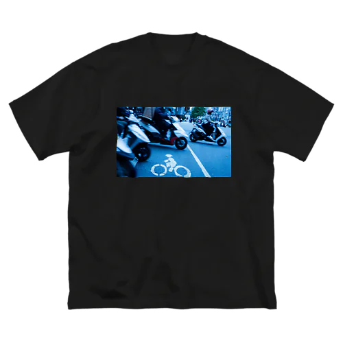 台北の道路表示(自転車) ビッグシルエットTシャツ