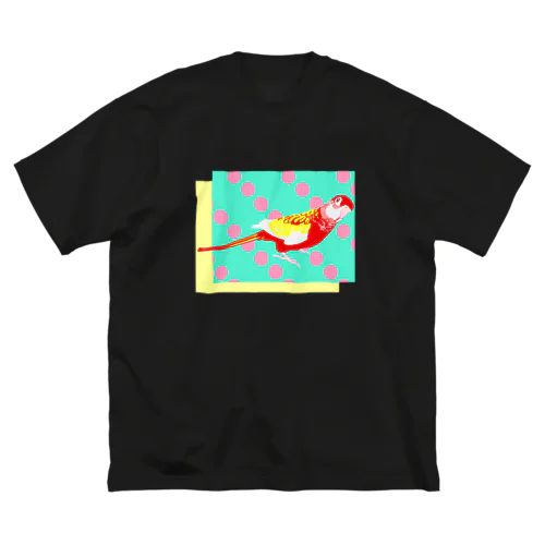 七草インコｰルビノー ビッグシルエットTシャツ