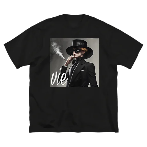 vie BLACK_smoke ビッグシルエットTシャツ