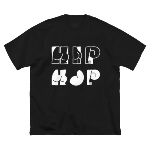 HAPPY ASS HIP HOP! 白 ビッグシルエットTシャツ