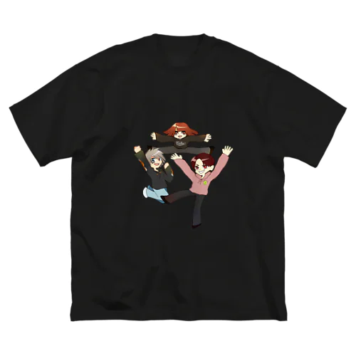 3人組の絵 ビッグシルエットTシャツ