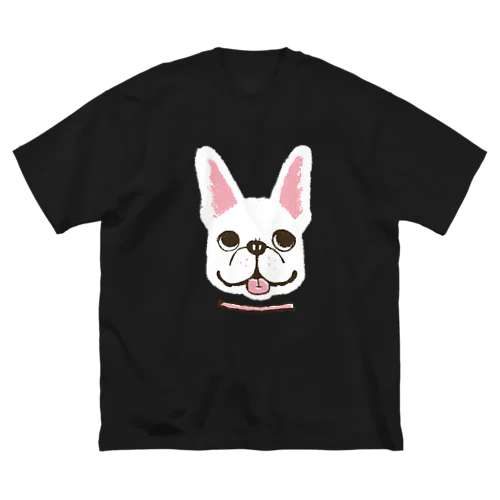 フレンチブルドックくん　ホワイト ビッグシルエットTシャツ