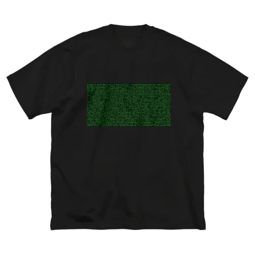 数字の羅列（ハッカー風) ビッグシルエットTシャツ