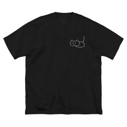 白いしらかにゃ ビッグシルエットTシャツ