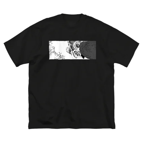 心臓と花 Big T-Shirt