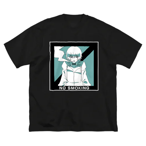 NO SMOKING(白と黒) ビッグシルエットTシャツ