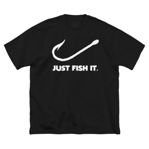 JUST FISH IT (白) ビッグシルエットTシャツ