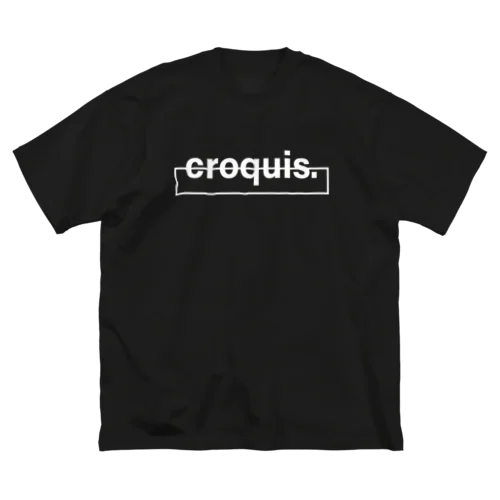 croquis./ベーシックロゴ(白) ビッグシルエットTシャツ