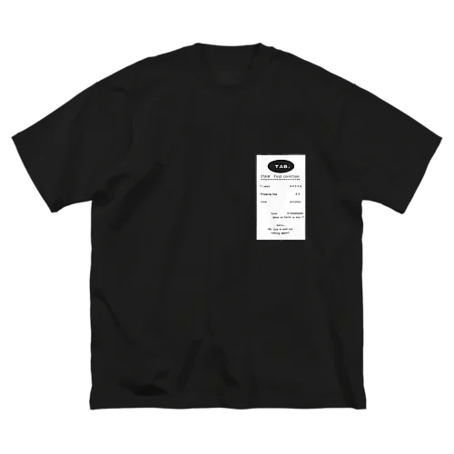 Tabrature  receipt T-shirt ビッグシルエットTシャツ