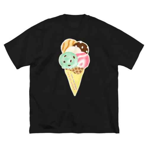 親子コーデ　アイスブーケ・チョコミント Big T-Shirt