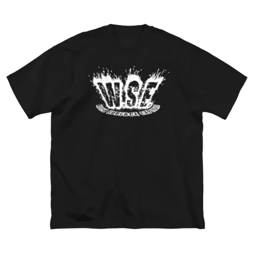 WSEオリジナルロゴ　白プリント ビッグシルエットTシャツ