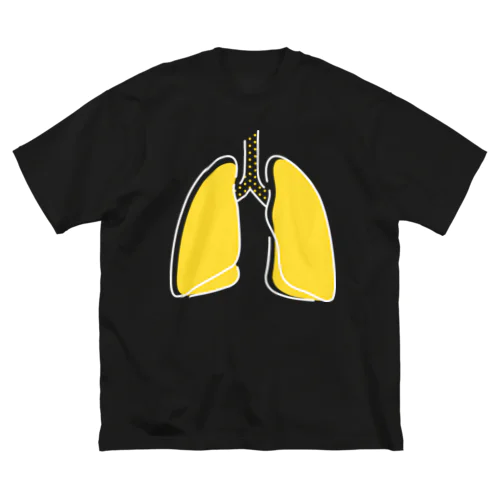 人体のなぞ。シンプルな肺。 ビッグシルエットTシャツ