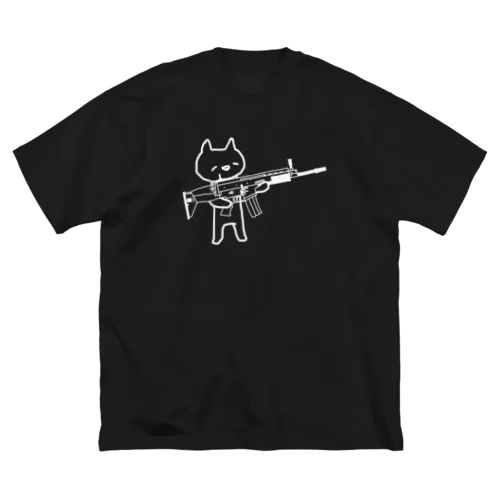 スカーねこ（白い線） Big T-Shirt