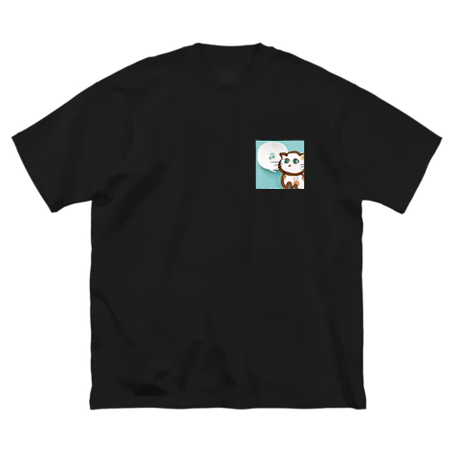 ねこぎちゃん　～ギター柄の猫～ Big T-Shirt