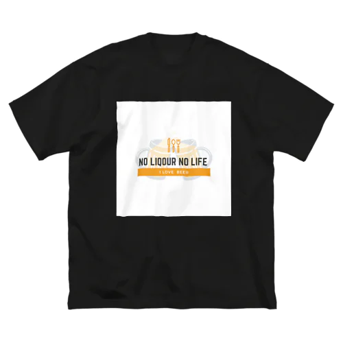 No liqour No life ビッグシルエットTシャツ