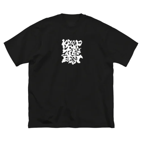 KEEP THE BEST 白ロゴ ビッグシルエットTシャツ