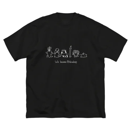 We become Bibimbap（白線） Big T-Shirt