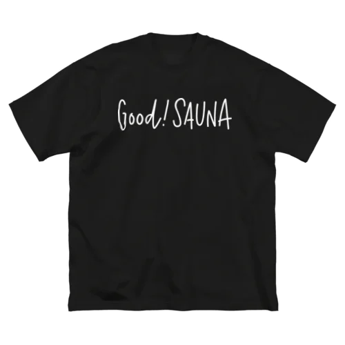 GoodSauna 英字ロゴT（白文字） ビッグシルエットTシャツ