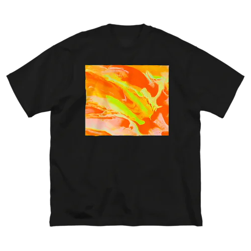 蛍光波orange Big T-Shirt