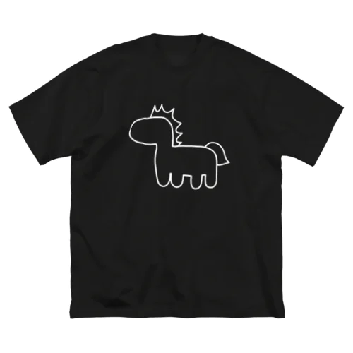 うまT　「白抜き」 ビッグシルエットTシャツ