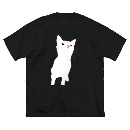 白猫 シルエットTシャツ Big T-Shirt