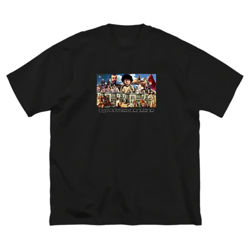 集合絵タイトル付き ビッグシルエットTシャツ