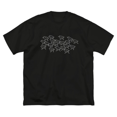 ミユビシギ19＋ハマシギ1　white（濃色用） Big T-Shirt