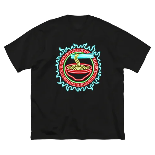 ポップなネオンラーメン ビッグシルエットTシャツ