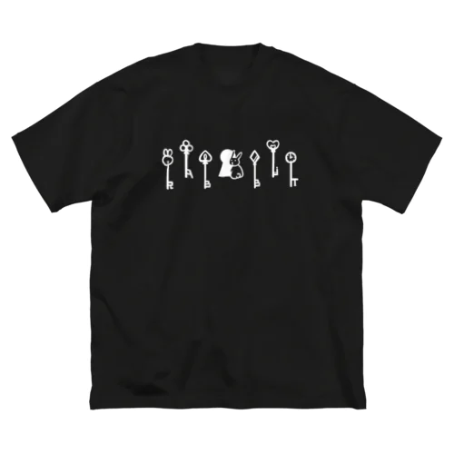 うさぎのカギ（白） ビッグシルエットTシャツ