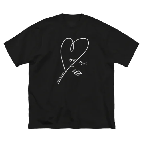 LOVE MYSELF [ホワイト] ビッグシルエットTシャツ