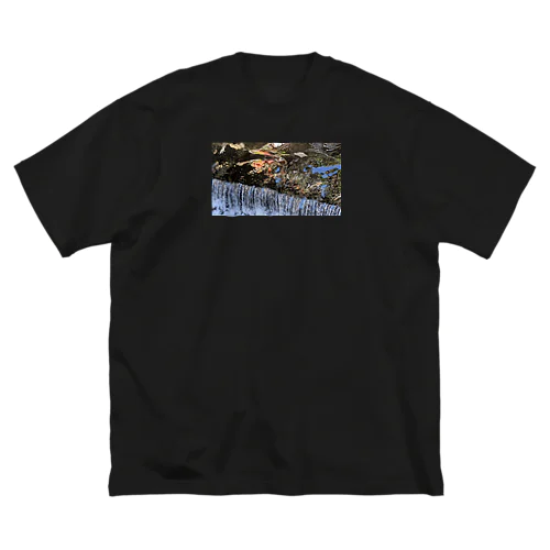 銀山温泉 水面 ビッグシルエットTシャツ