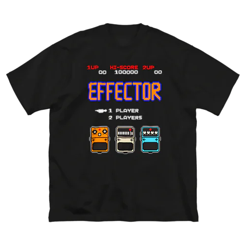 レトロゲーム風なエフェクター ビッグシルエットTシャツ